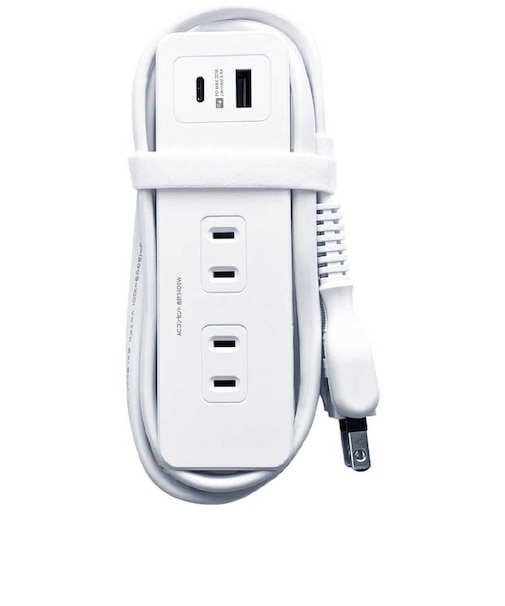 カシムラ　電源タップAC4 USBA＋C PD20W 1.2m 自動識別 リバーシブル ［1.2m /4個口 /2ポート］ AC054