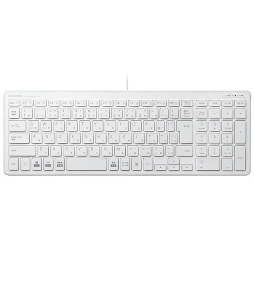 エレコム　キーボード (Mac/Windows11対応) ［有線 /USB］ ホワイト TKFCP097WH