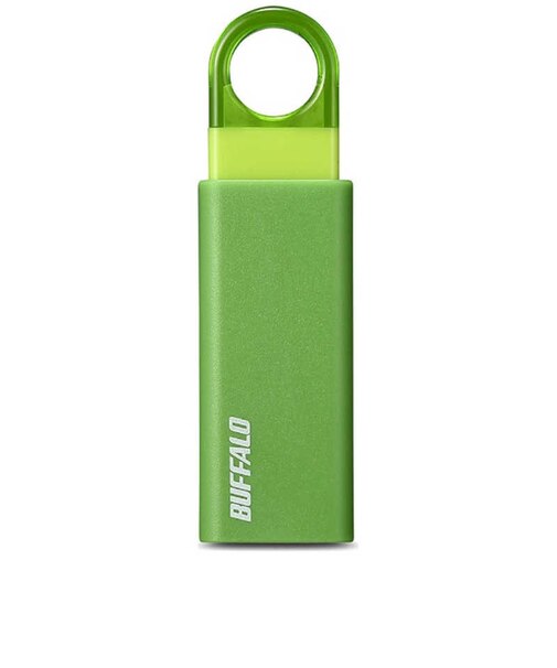 BUFFALO　USBメモリー 16GB USB3.1 ノック式 (グリーン) RUF3KS16GAGR