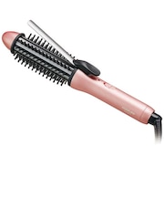 コイズミ　ヘアアイロン ボブスタイルアイロン ブラシアイロン 25mm 海外対応 交流(コード)式 ピンク KHR6010P