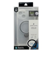 ラスタバナナ iPhone 15 ZEROSAFE 極限保護 ハイブリッドケース TPU×PC 360°回転MagSafeリング付き FRWH フロストホワイト 7870IP361HPMWH