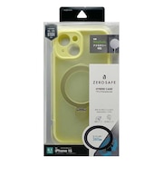 ラスタバナナ　iPhone 15 ZEROSAFE 極限保護 ハイブリッドケース TPU×PC 360°回転MagSafeリング付き FRYE フロストイエロー 7874IP361HPMYE