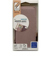 ラスタバナナ　AQUOS wish4 手帳型ケース＋ハンドストラップ カード3枚 LPK ライトピンク 8013AW4BHSLPK