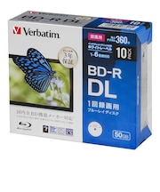 VERBATIMJAPAN 録画用 BD-R DL 1-6倍速 50GB 10枚 5mmスリムケース VBR260RP10D1B