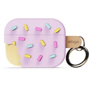 ELAGO　AirPods Pro3 対応 ケース おしゃれ 可愛い 耐衝撃 落下防止 カラビナ 付  ラベンダー EL_A3PCSSCIE