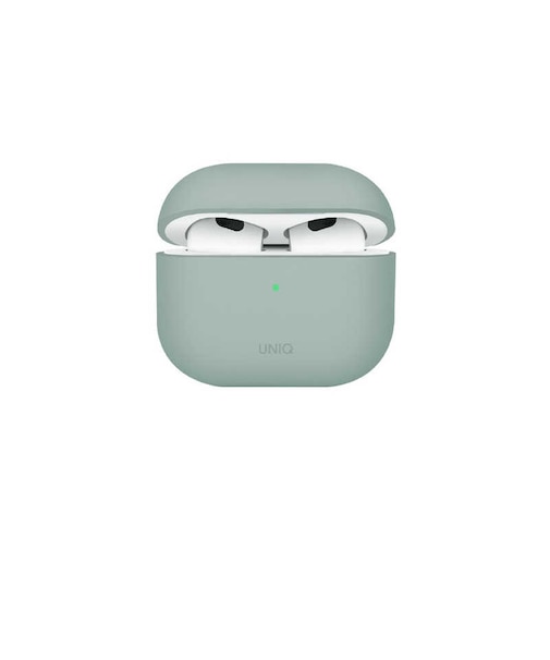 KENZAN　LINO AirPods 4 HYBRID LIQUID シリコンケース UNIQ ICEPLANT GREEN UNIQAP4LINOGR