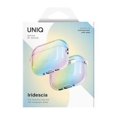 KENZAN　AirPodsPro3ケース UNIQ TPUケース IRIDESCIA HOLO QUARTZ HOLO QUARTZ UNIQAIRPODSPRO3IRD