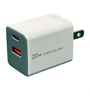オズマ PowerDelivery20W出力 AC-USB充電器 2Port(C&A) ホワイト ACUC20PQWH