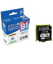 ジット エプソン EPSON:ICCL81 カラー4色一体型対応 ジット リサイクルインクカートリッジ 目印:ソフトクリーム JIT-ECL81 カラー4色一体型 JITECL81