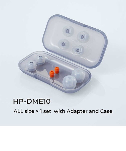 ラディウス　スタンダードモデル ディープマウントイヤーピース (ケース付き：XS・S・M・L×各1セット) クリア HPDME10CL