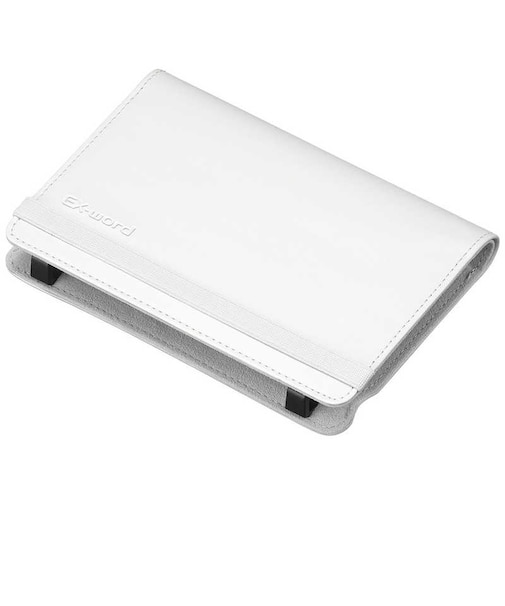 カシオ　EX-word XD-SX/SV/SRシリーズ用 電子辞書ケース ブックカバータイプケース ホワイト XDCC2505WE
