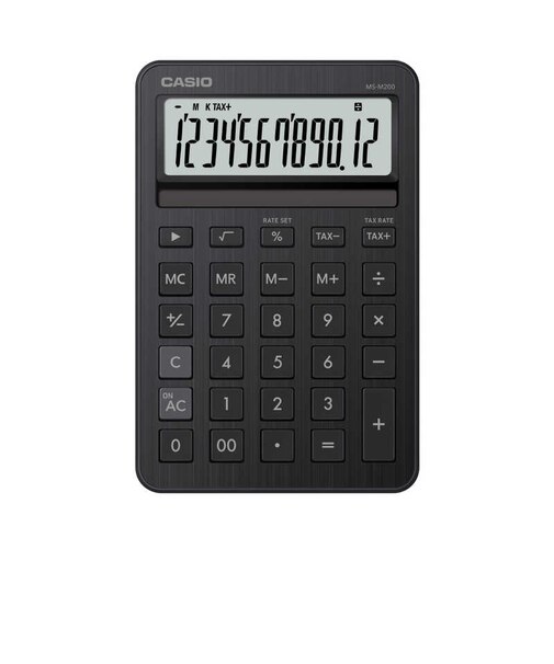 カシオ　デザイン電卓 ブラック MSM200BKN