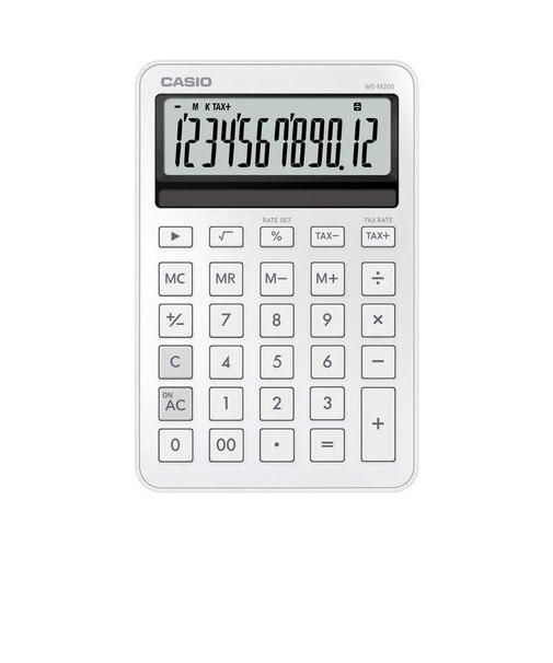 カシオ　デザイン電卓 ホワイト MSM200WEN