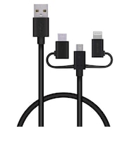 エレコム　3in1 充電ケーブル ( ライトニング / Type-C / micro USB ) 0.3m MFi認証 iPhone iPad iPod AirPods Galaxy AQUOS Xperia  MPAAMBLCAD03BK