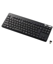 エレコム　キーボード ワイヤレス 無線 USB 抗菌 薄型 ミニキーボード ワイヤレスキーボード メンブレン式 ブラック ブラック TKFDM109TKBK