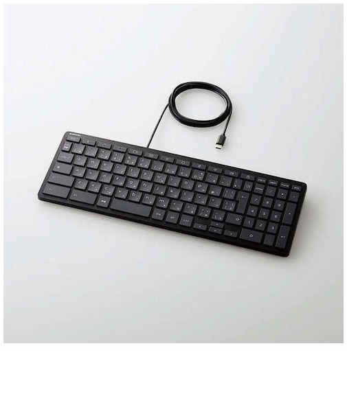 エレコム　ｷｰﾎﾞｰﾄﾞ 有線 ﾊﾟﾝﾀｸﾞﾗﾌ式 ｺﾝﾊﾟｸﾄ WWCB認証 ﾌﾞﾗｯｸ TKCB01UPKBK