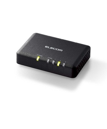 エレコム　スイッチングハブ [3ポート /1Giga対応 /ACアダプタ] プラ筐体 ブラック EHCG03PA2SB
