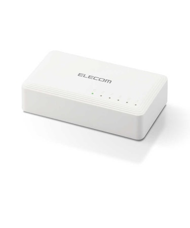 エレコム　スイッチングハブ [5ポート /1Giga対応 /ACアダプタ] プラスチック筐体 ホワイト EHCG05PA2W