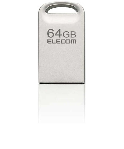 エレコム　USBﾒﾓﾘ USB3.2(Gen1)対応 超小型 64GB ｼﾙﾊﾞｰ MFSU3A064GSV