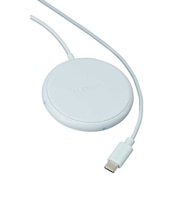 エレコム　ワイヤレス充電器 Qi認証 5W 卓上 滑り止めパッド ケーブル一体 おくだけ充電 【 Qi規格に対応した iPhone Android Galaxy Xperia スマホ Airpods 等各種対応 WQA25BU