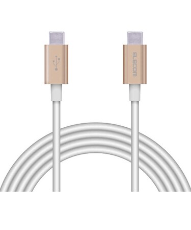 エレコム　USB-C ⇔ USB-Cケーブル [充電 /転送 /2.0m /PD60W /USB2.0] ゴールド MPAXCCPS20PNGD