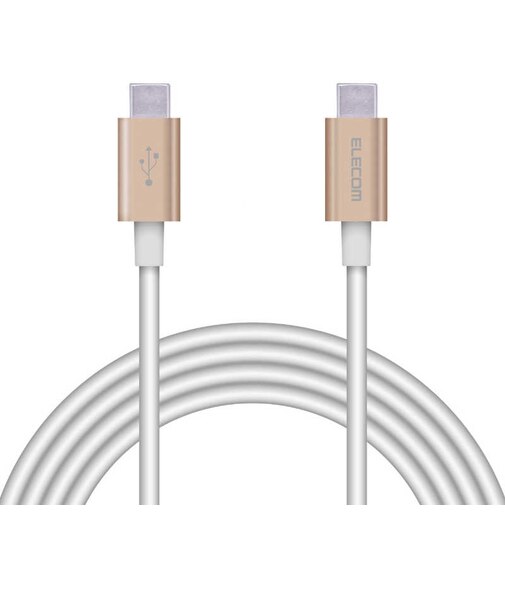 エレコム　USB-C ⇔ USB-Cケーブル [充電 /転送 /2.0m /PD60W /USB2.0] ゴールド MPAXCCPS20PNGD