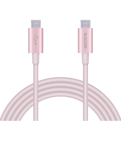エレコム　USB-C ⇔ USB-Cケーブル [充電 /転送 /2.0m /PD60W /USB2.0] ピンク MPAXCCPS20PNPN