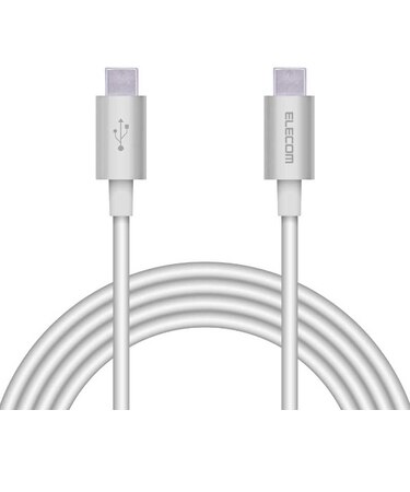 エレコム　USB-C ⇔ USB-Cケーブル [充電 /転送 /2.0m /PD60W /USB2.0] シルバー MPAXCCPS20PNSV
