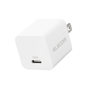 エレコム　USB Type-C コンセント 充電器 PD 20W 急速充電 USB-C ×1 超小型 軽量 【 iPhone iPad Android Xperia Galaxy AQUOS Pixel スマホ MPAACCP28XWH