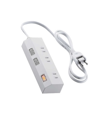エレコム　電源タップ 延長コード 1m コンセント 3個口 ほこりシャッター 極性対応 絶縁キャップ 雷ガード 個別スイッチ マグネット スイングプラグ ホワイト TIS01M2310WH