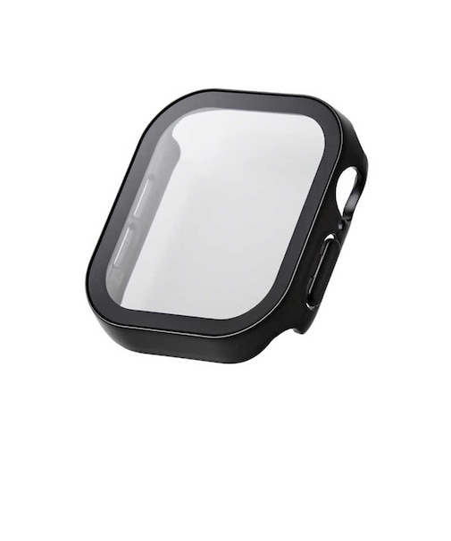 エレコム　AppleWatch42mmﾌﾙｶﾊﾞｰｹｰｽﾌﾟﾚﾐｱﾑｶﾞﾗｽ高透明防水 ﾌﾞﾗｯｸ AW24BFCGEBK
