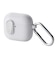 エレコム　AirPods 4 ケース 用 耐衝撃 カバー < ワイヤレス / MagSafe 充電対応 > 衝撃吸収 フタ開閉ロック機能 落下防止 カラビナ付 TOUGH SLIM Lock ホワイト AVAAP06TSLWH