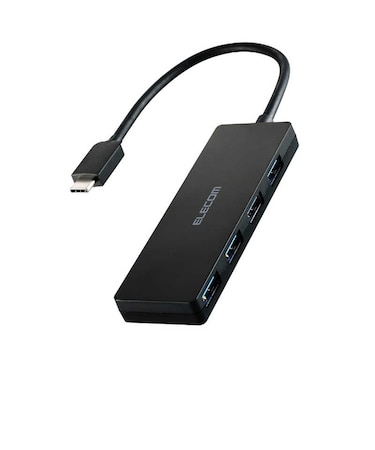 エレコム　USB-C → USB-A 変換ハブ ブラック U3HCH040XBK