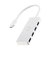 エレコム　USB-C → USB-A 変換ハブ しろちゃん(ホワイト×ブラック) U3HCH040XWF