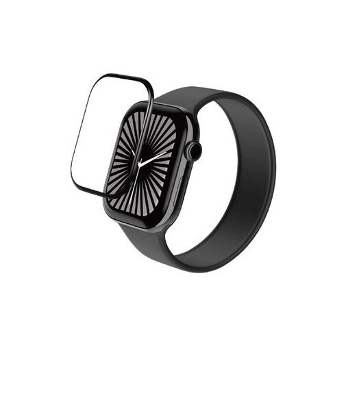 エレコム　アップルウォッチ ガラス フィルム 【 Apple Watch Series 11 / 10 [ 42mm ] 対応 】 全面保護 表面硬度10H 高透明 ゴリラ 指紋防止 飛散防止 気泡防止 ブラッ AW24BFLGOR