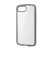 エレコム　iPhone 17e / 16e ケース ハイブリッド カバー 衝撃吸収 軽量 薄型 メタルステッカー付 ワイヤレス充電可 ストラップホール付 硬度5H ストラップホールシート付 TOUGH SLIM PMA25STSLFCGY