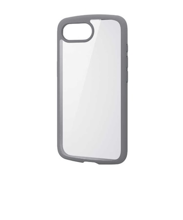 エレコム　iPhone 17e / 16e ケース ハイブリッド カバー 衝撃吸収 軽量 薄型 メタルステッカー付 ワイヤレス充電可 ストラップホール付 硬度5H ストラップホールシート付 TOUGH SLIM PMA25STSLFCGY