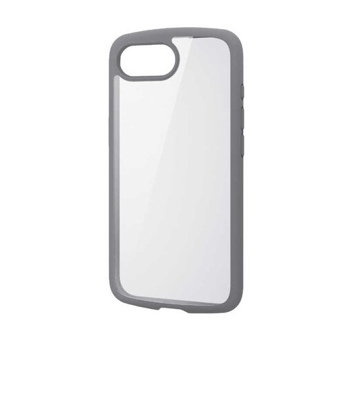 エレコム　iPhone 17e / 16e ケース ハイブリッド カバー 衝撃吸収 軽量 薄型 メタルステッカー付 ワイヤレス充電可 ストラップホール付 硬度5H ストラップホールシート付 TOUGH SLIM PMA25STSLFCGY