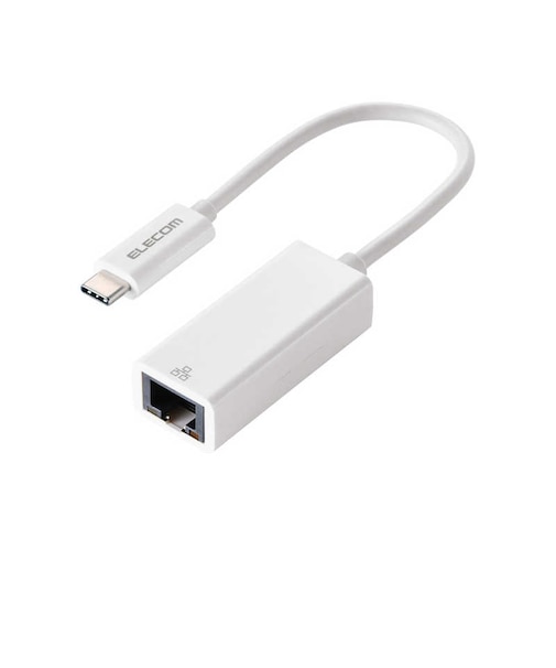 エレコム　LAN変換アダプタ [USB-C オス→メス LAN] ホワイト EDCGUC3V3W