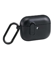 エレコム　AirPods Pro 3 ケース MagSafe対応 TOUGH SLIM 耐衝撃 ロック機能 カラビナ付 落下防止 ブラック ブラック AVAAP07TSLBK