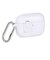 エレコム　AirPods Pro 3 ケース MagSafe対応 TOUGH SLIM 耐衝撃 ロック機能 カラビナ付 落下防止 ホワイト ホワイト AVAAP07TSLWH