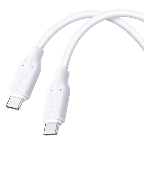 エレコム　USB-C ⇔ USB-Cケーブル [充電 /転送 /2.0m /PD100W /USB2.0] ホワイト MPACC5PTSS20WH