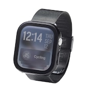 エレコム　アップルウォッチ カバー Apple Watch Series 11 / 10 [ 46mm ] フルカバー ケース 強化ガラス 10H 耐衝撃PCフレーム 指紋防止 飛散防止 防水 IPX7 ブラッ AW25AFCGEBK