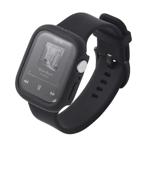 エレコム　アップルウォッチ カバー Apple Watch SE3 / SE2 / SE1 ( 第3 / 2 / 1世代) [ 40mm ] ケース 強化ガラス 10H 耐衝撃フレーム 指紋防止 飛散防止 TO AW25EFCTSLBK