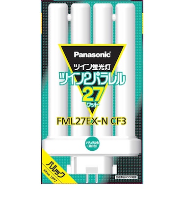 パナソニック　ツイン蛍光灯 ツイン2パラレル（4本平面ブリッジ） 27形 ナチュラル色 ナチュラル色 FML27EXNCF3