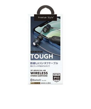 PGA　ブルートゥースイヤホン カナル型 ブラック PGBTE12CE1BK