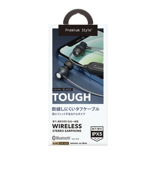 PGA　ブルートゥースイヤホン カナル型 ブラック PGBTE12CE1BK
