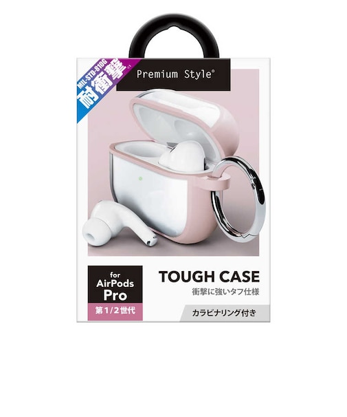 PGA　AirPods Pro(第2/1世代)用 タフケース ピンク PGAPP2HB03PK