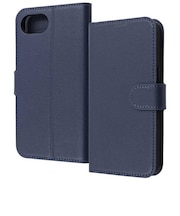 レイアウト iPhone 17e / 16e 耐衝撃 マグネットベルト シンプル 手帳型レザーケース / ダークネイビー RTP50ELC1DN