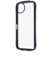 レイアウト AQUOS wish5 Puffull 耐衝撃 バンパー ハイブリッドケース ブラック RTAQL3CMD1B